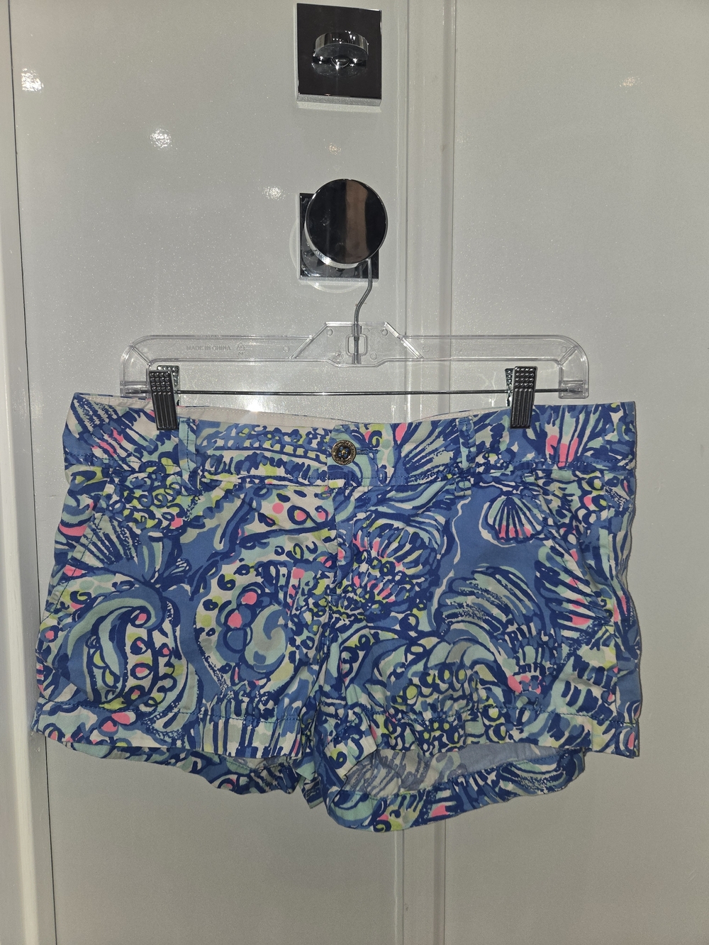 Printed Blue Patterned Women’s Shorts